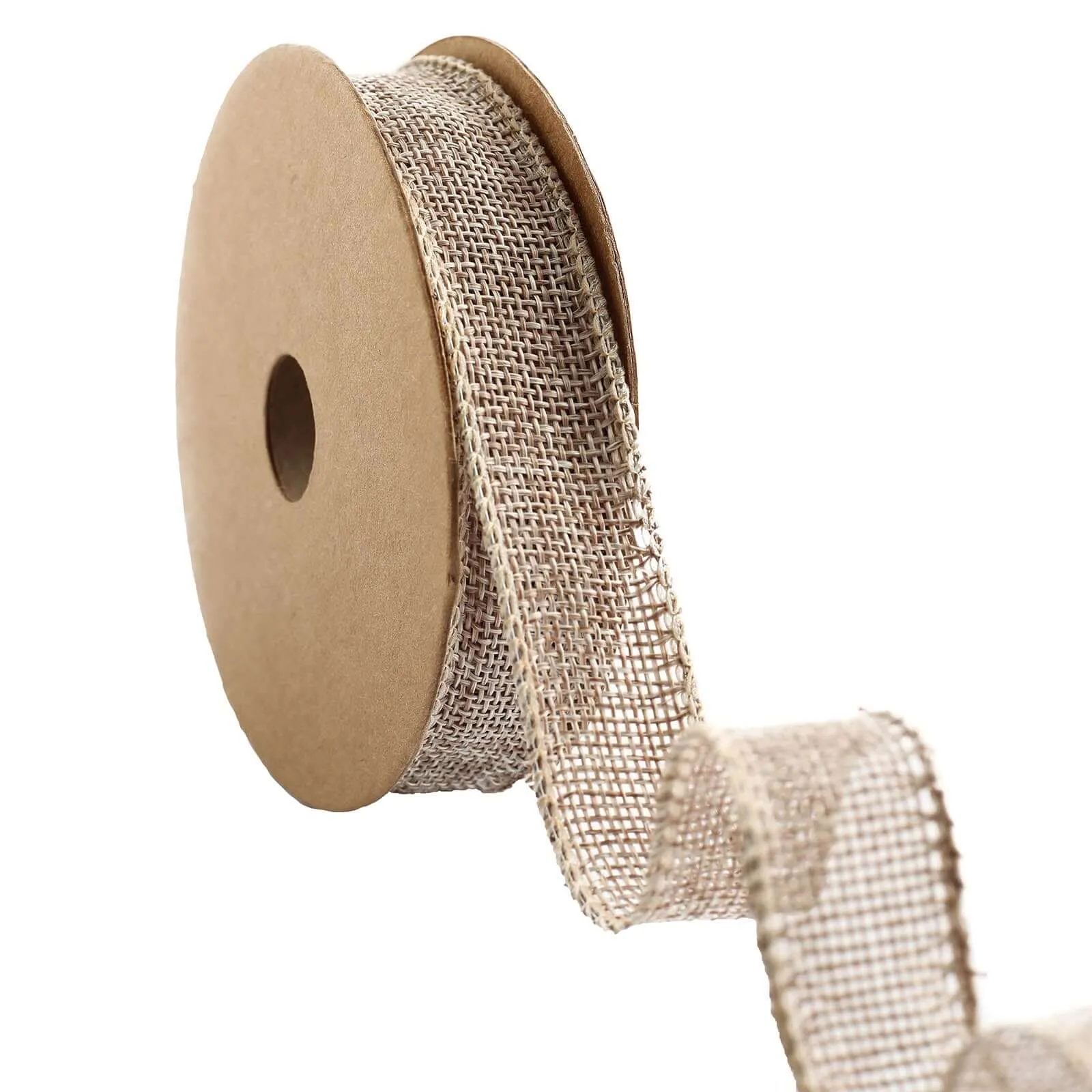 10 Yards 7 8" Natural Tone Jute Burlap Ribbons