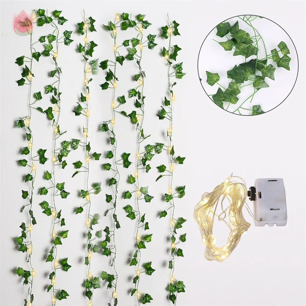 1Pc 230Cm Vine Silk Artificial Ivy Leaf