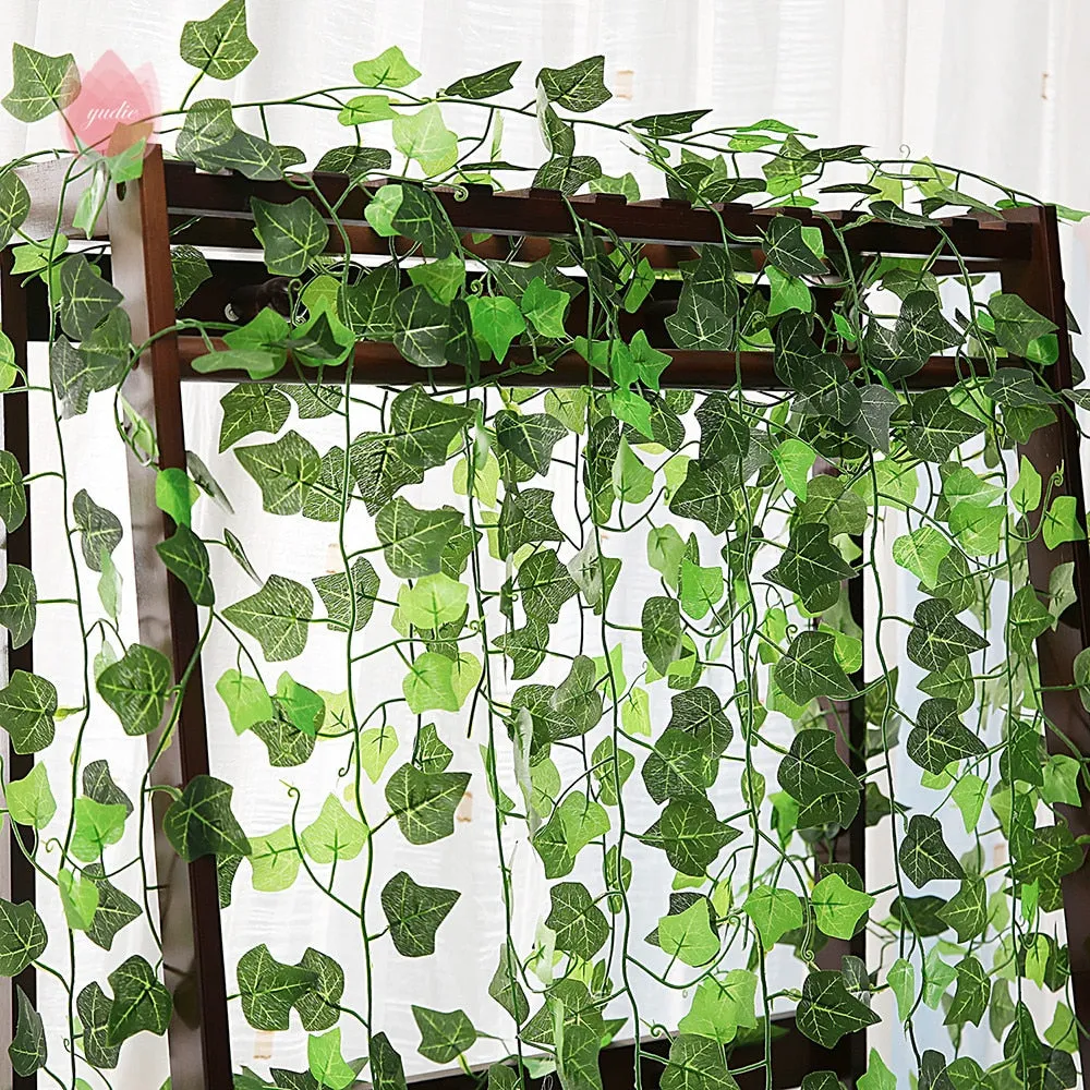 1Pc 230Cm Vine Silk Artificial Ivy Leaf