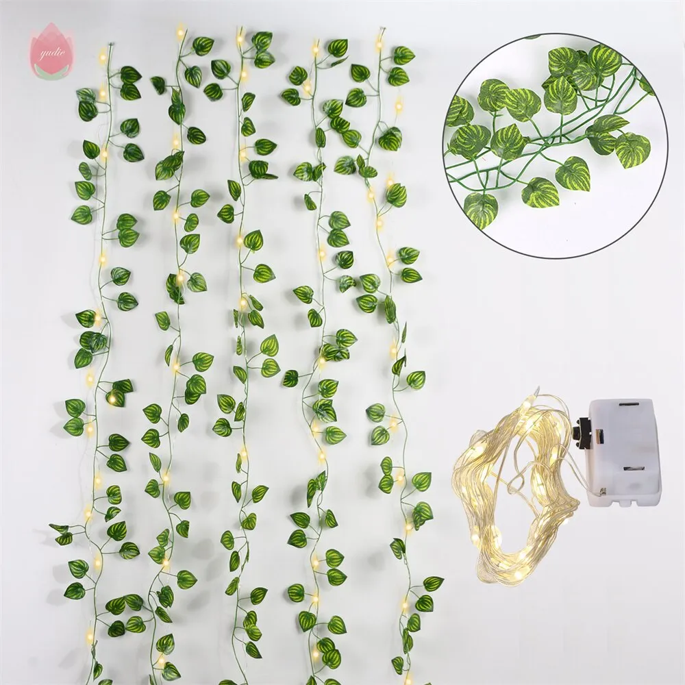 1Pc 230Cm Vine Silk Artificial Ivy Leaf