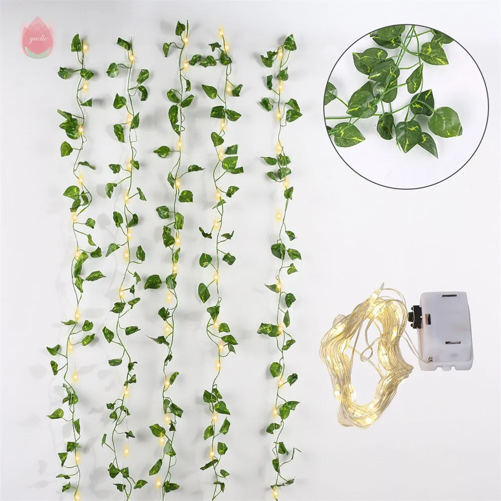 1Pc 230Cm Vine Silk Artificial Ivy Leaf