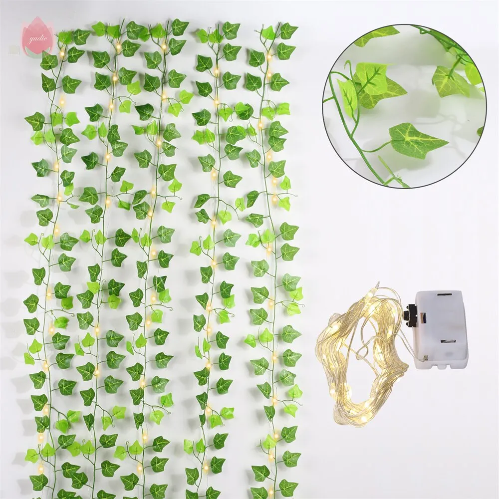 1Pc 230Cm Vine Silk Artificial Ivy Leaf