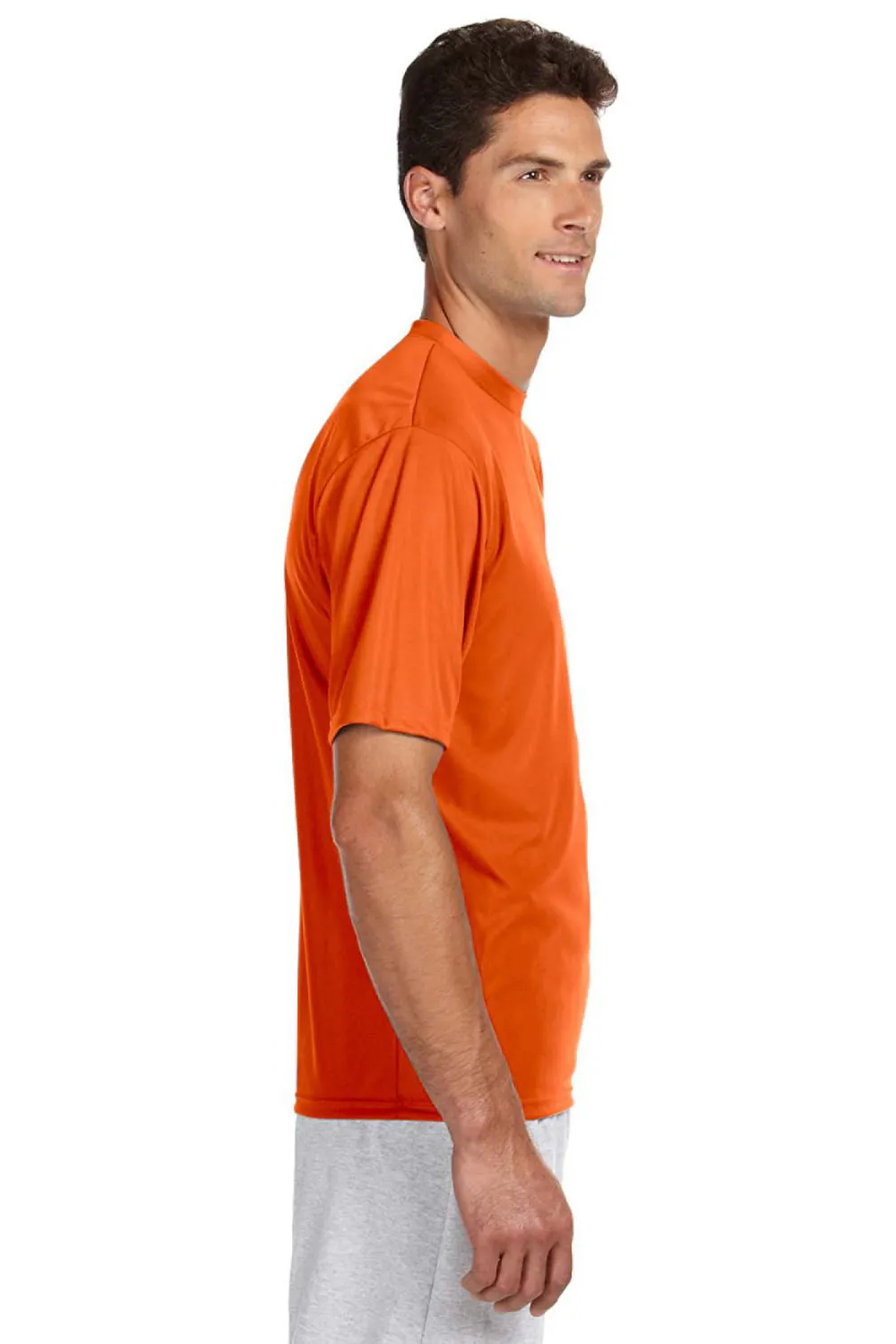 A4 Mens Performance Moisture Wicking Short Sleeve Crewneck T-Shirt - Orange