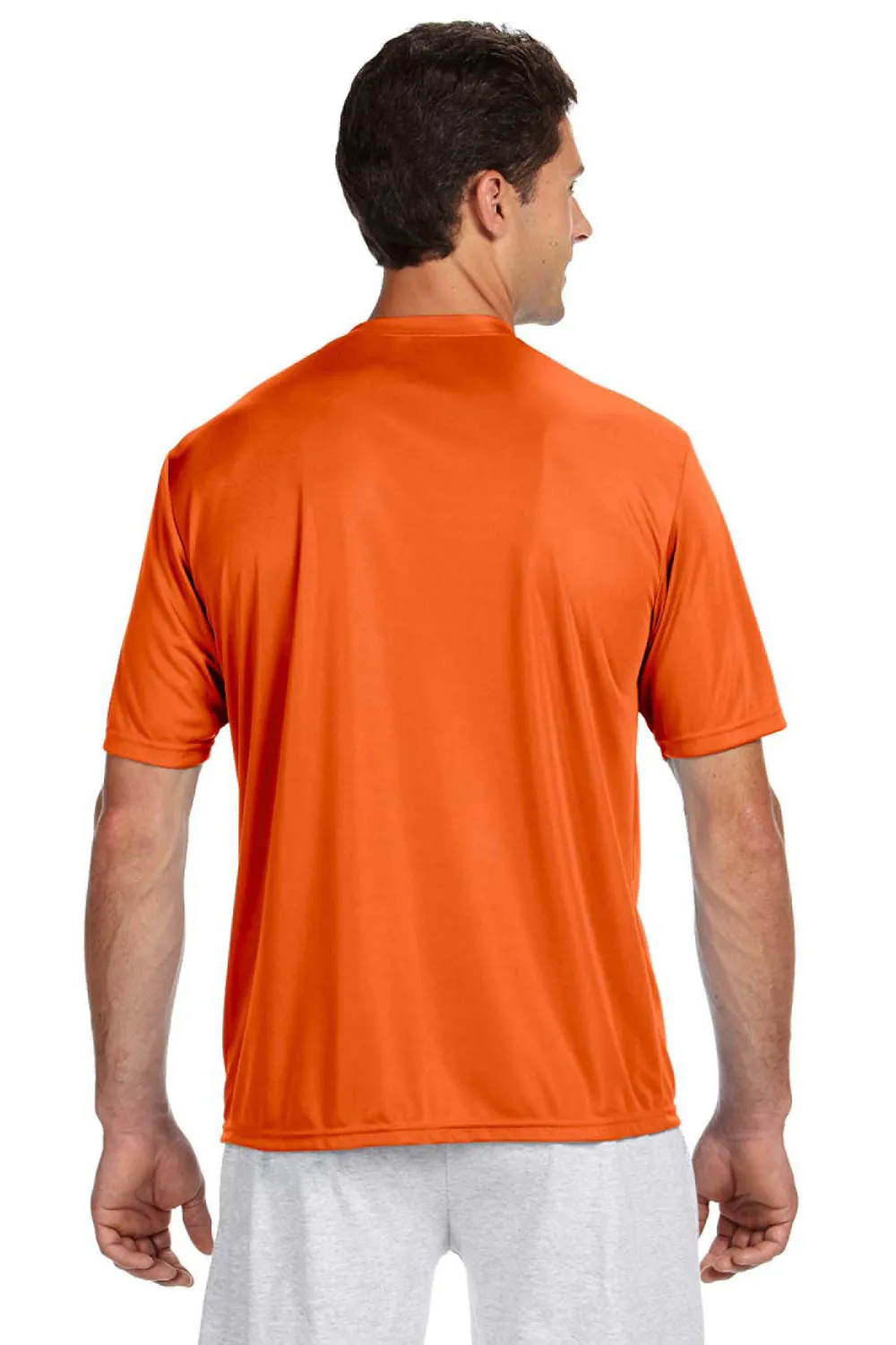 A4 Mens Performance Moisture Wicking Short Sleeve Crewneck T-Shirt - Orange