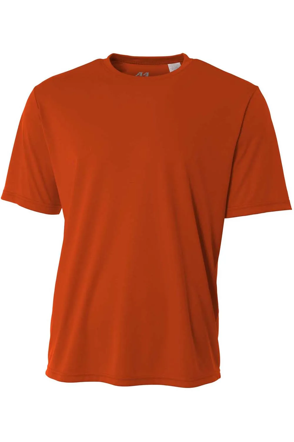 A4 Mens Performance Moisture Wicking Short Sleeve Crewneck T-Shirt - Orange