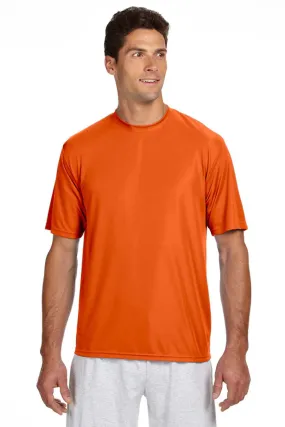 A4 Mens Performance Moisture Wicking Short Sleeve Crewneck T-Shirt - Orange