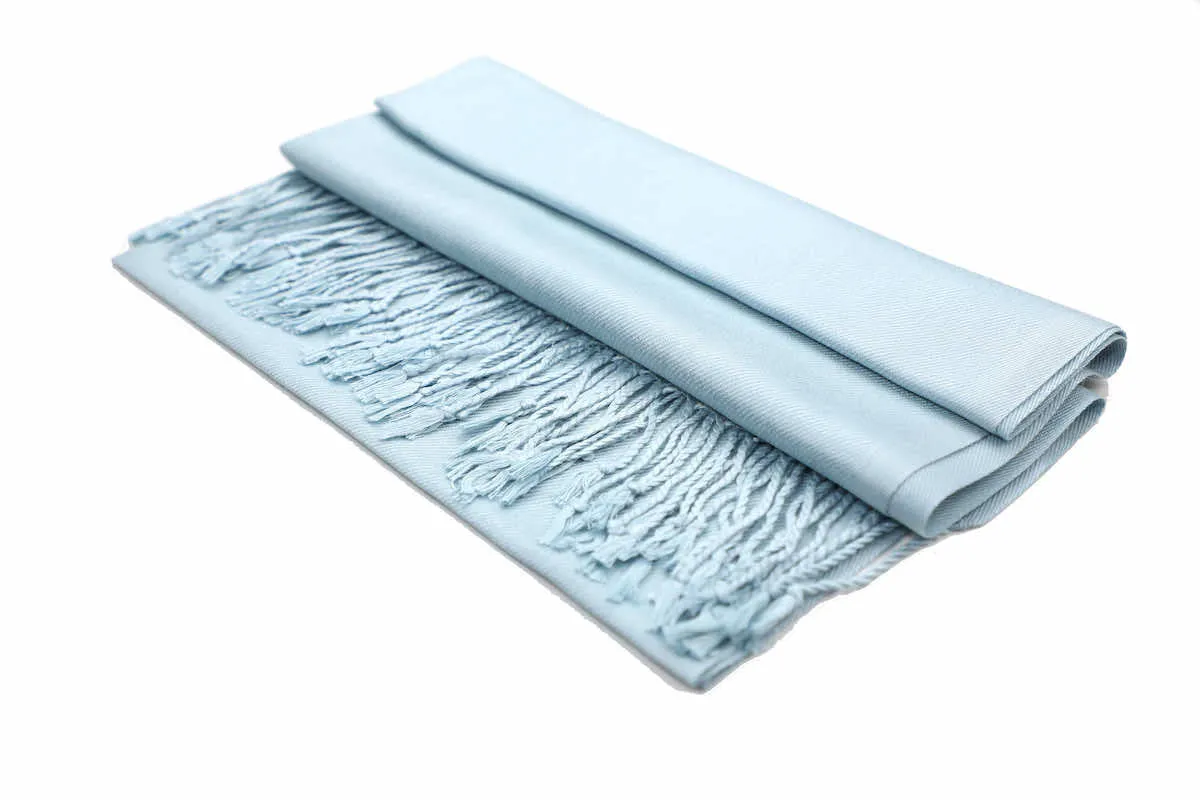 Achillea Pale Teal Pashmina Scarf