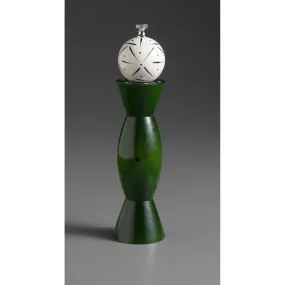 Aero in Green, Black, and White Wooden Salt and Pepper Mill Grinder Shaker by Robert Wilhelm of Raw Design