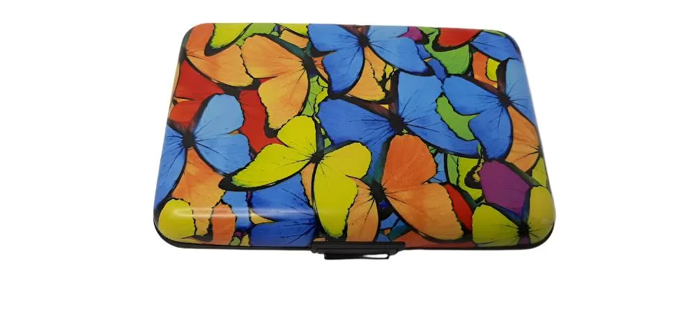 Armored Wallet - Bright Colors Butterfly Collage - 71773