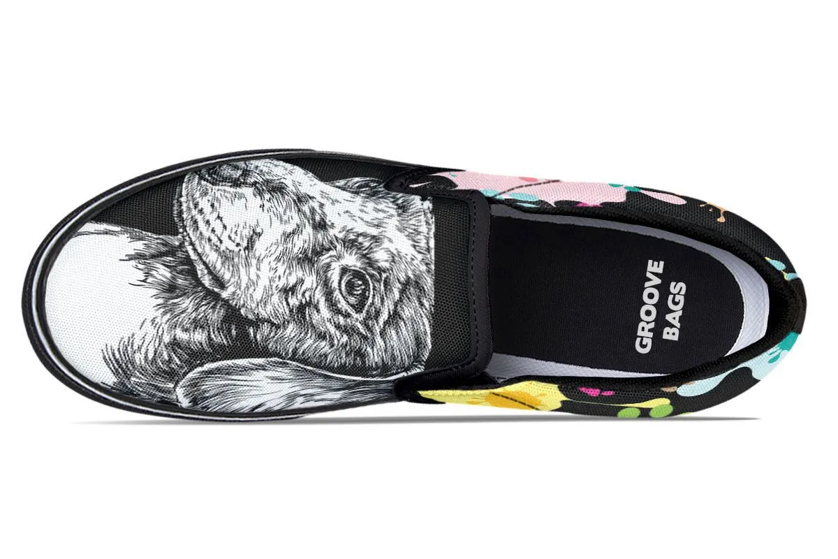 Artsy Dachshund Slip-On Shoes