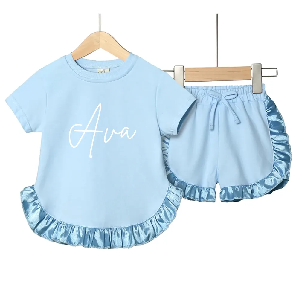 Aruba Personalised Frill Tee & Short Set