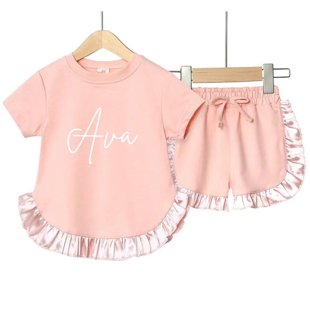 Aruba Personalised Frill Tee & Short Set