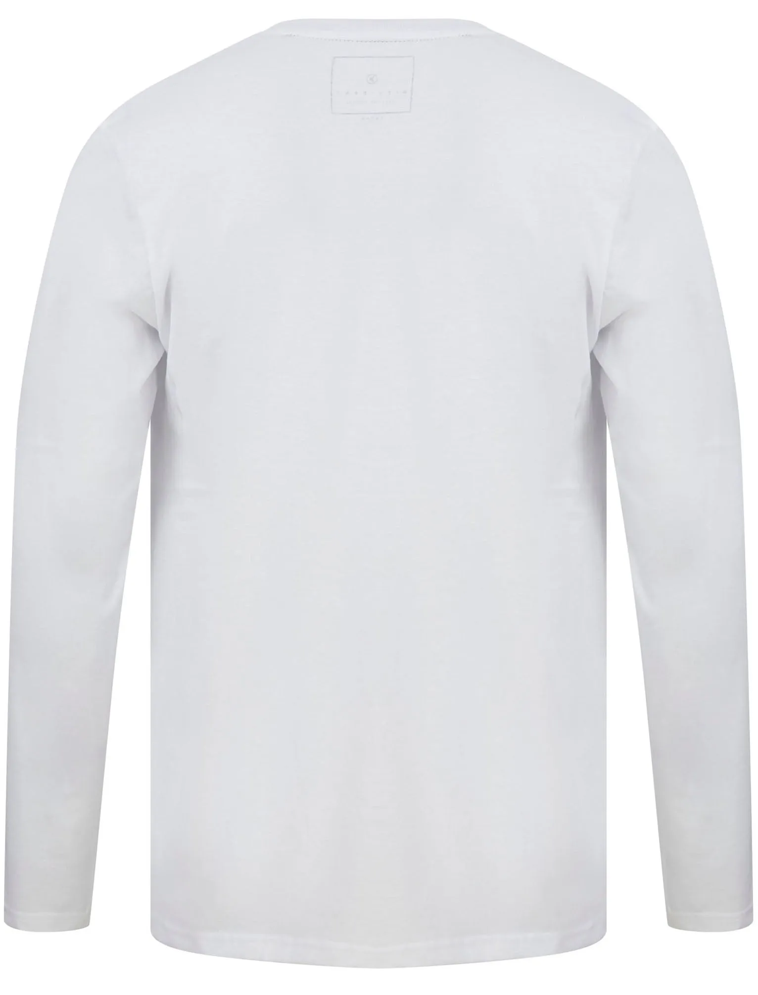 Ascend Motif Cotton Jersey Long Sleeve Top In Optic White - Dissident