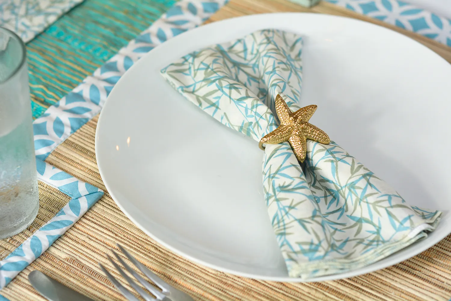 Bamboo Blue Napkins set of 4