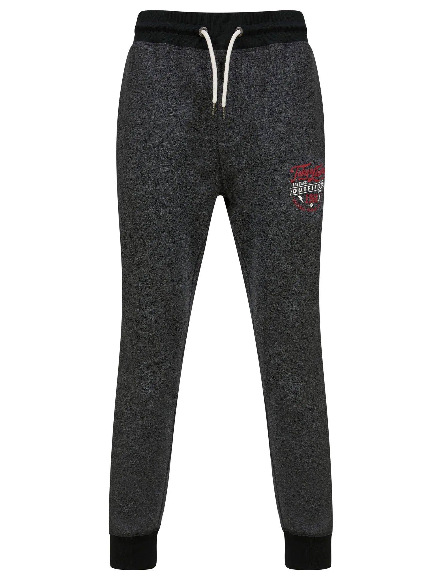 Bannering Brushback Fleece Cuffed Joggers in Dark Grey Grindle - Tokyo Laundry