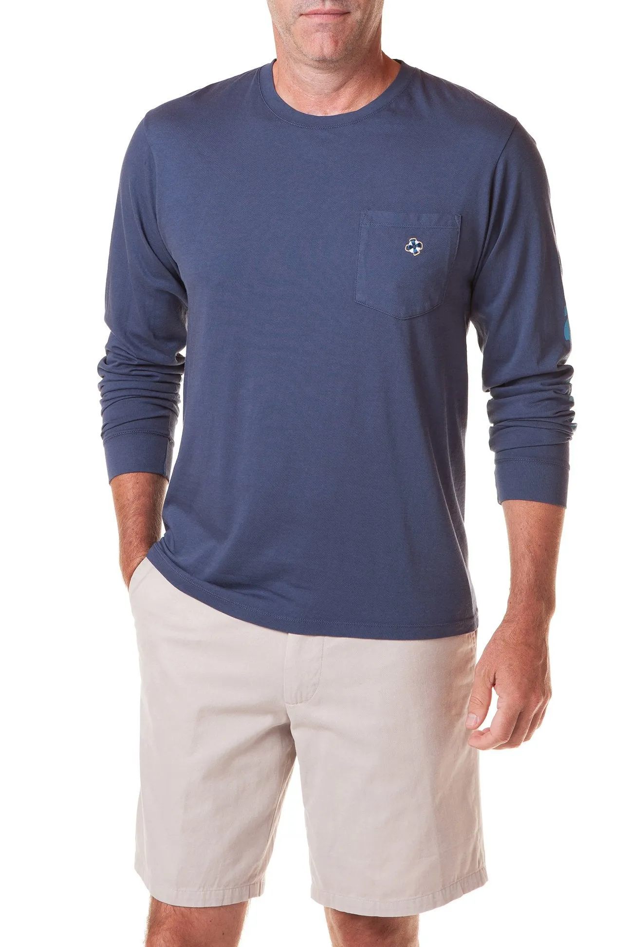 Beach Tee Long Sleeve Navy Castaway