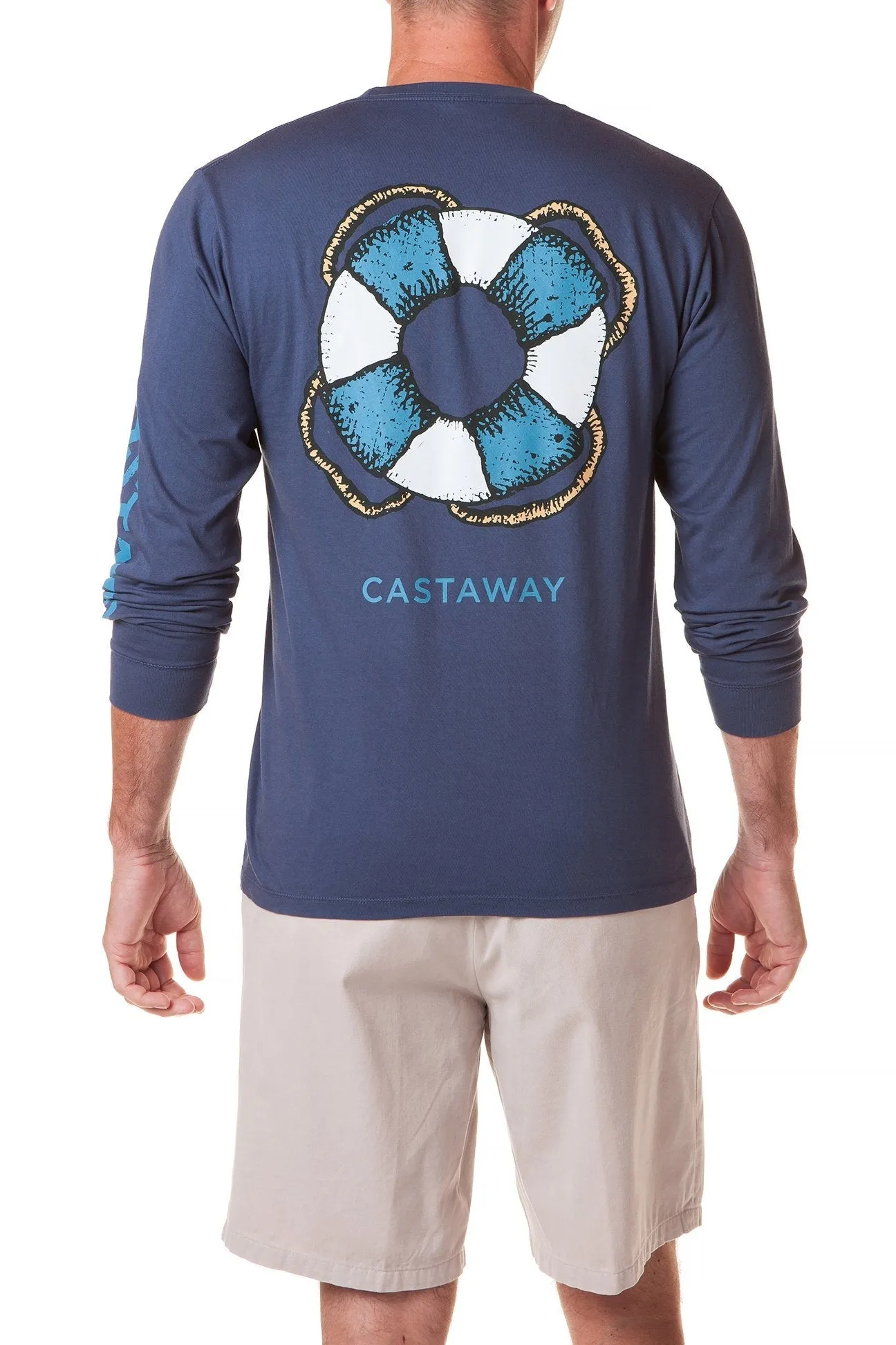 Beach Tee Long Sleeve Navy Castaway