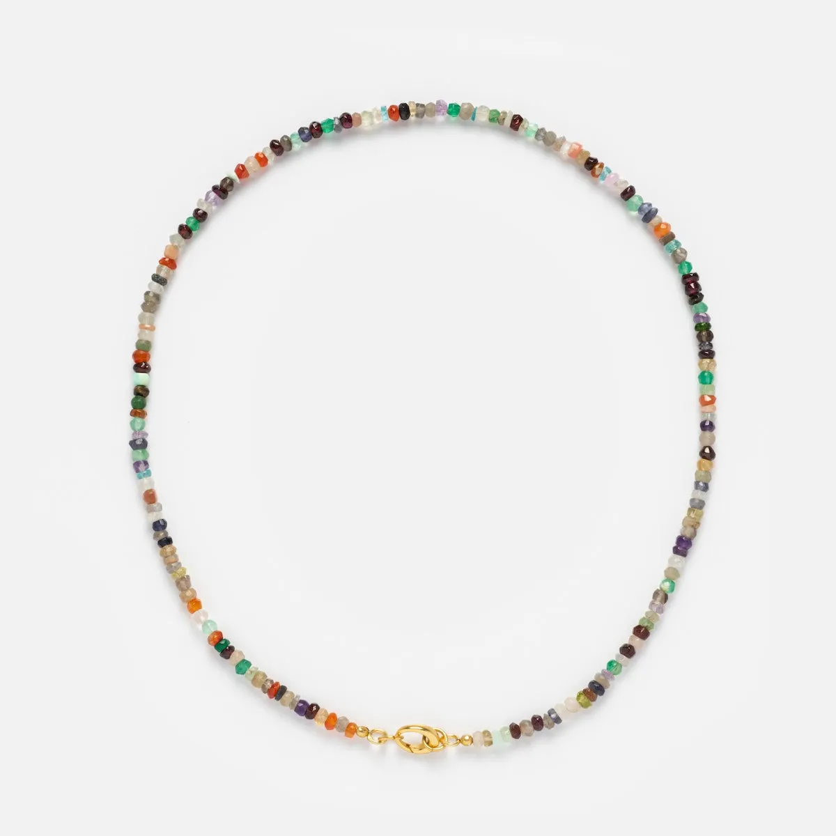 Beaded Gemstone Charm Holder Necklace