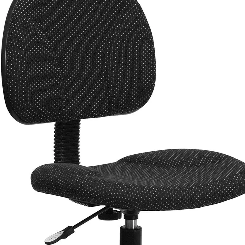 Black Patterned Fabric Drafting Chair - BT-659-BLK-GG