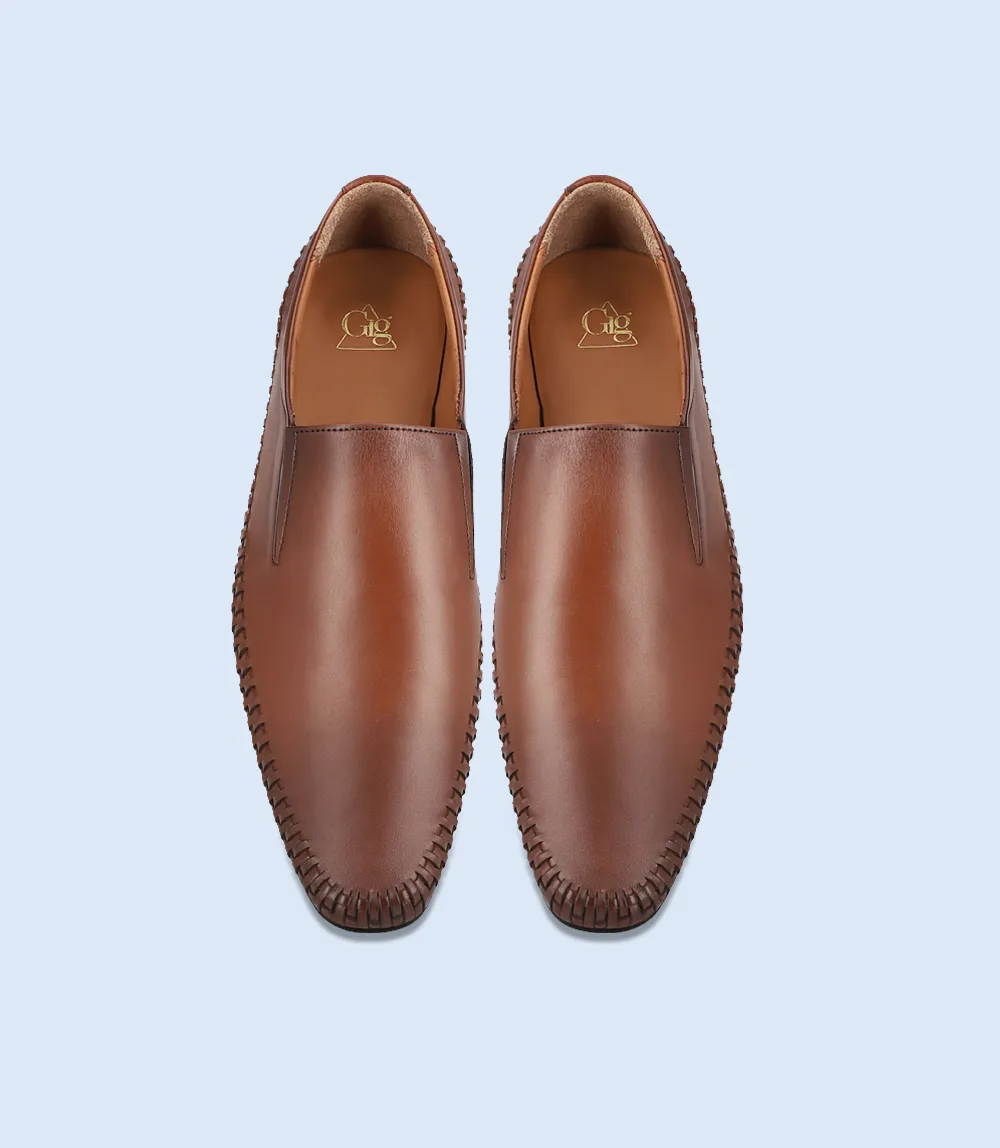 BM5192-TAN-Men Formal Slip-on's