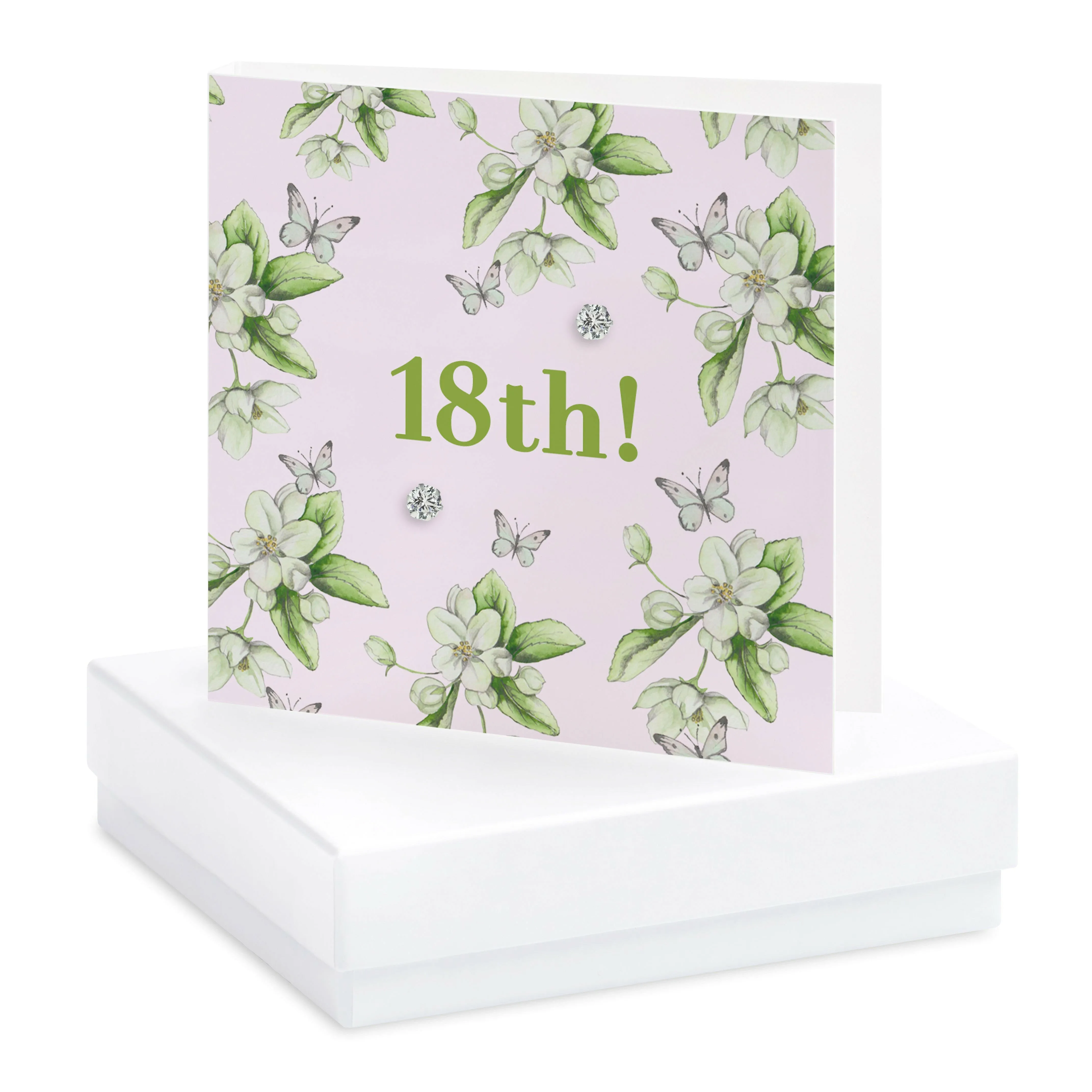 Bright Blooms 18th Birthday Boxed Card with Jewellery BE017