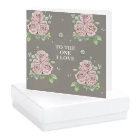 Bright Blooms To The One I Love Boxed Card with Jewellery