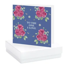 Bright Blooms To The One I Love Boxed Card with Jewellery