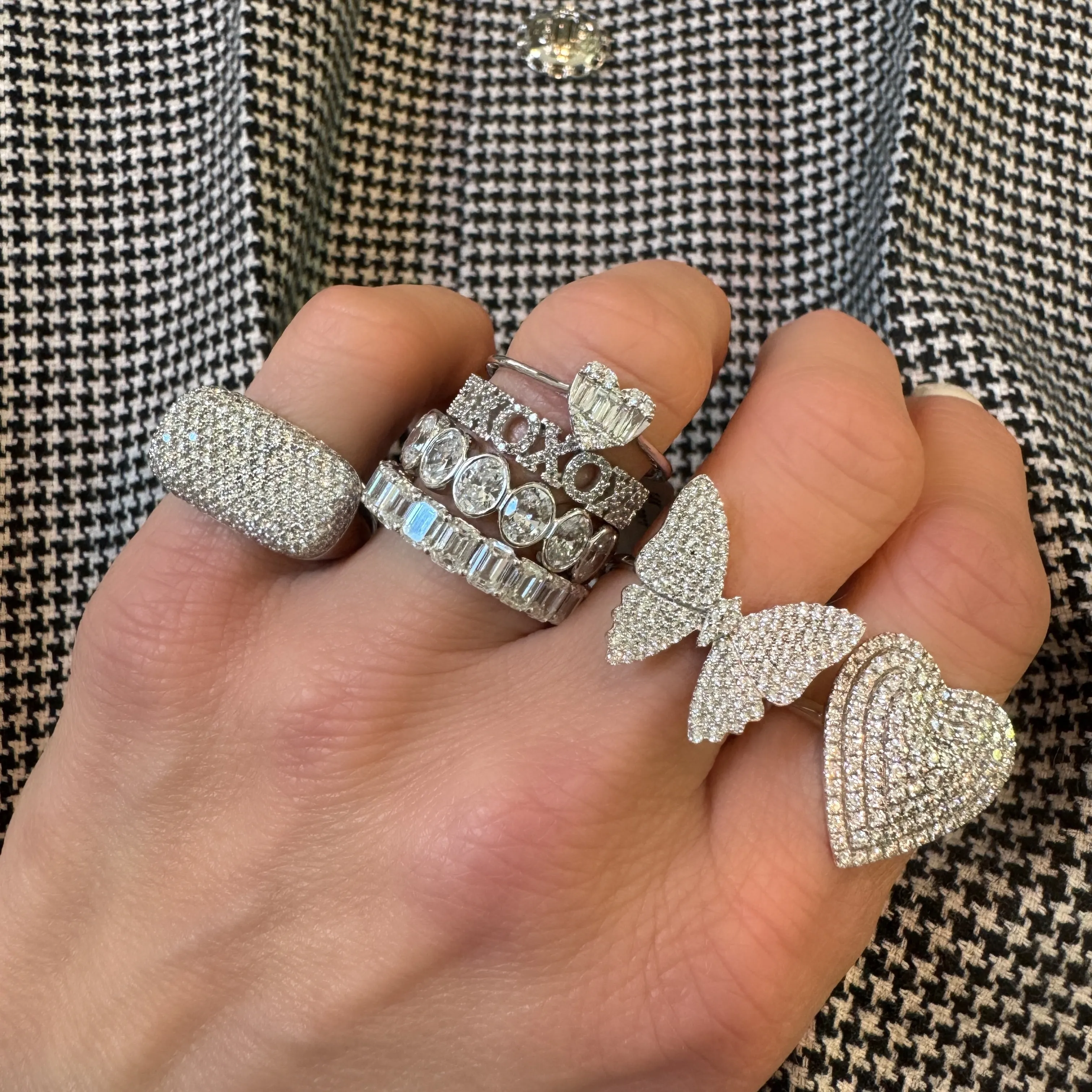 Bright Pave Diamond Butterfly Ring