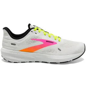 Brooks Women's 120373 148 Launch 9 White Pink Nightlife Speed Neutral Running Shoes