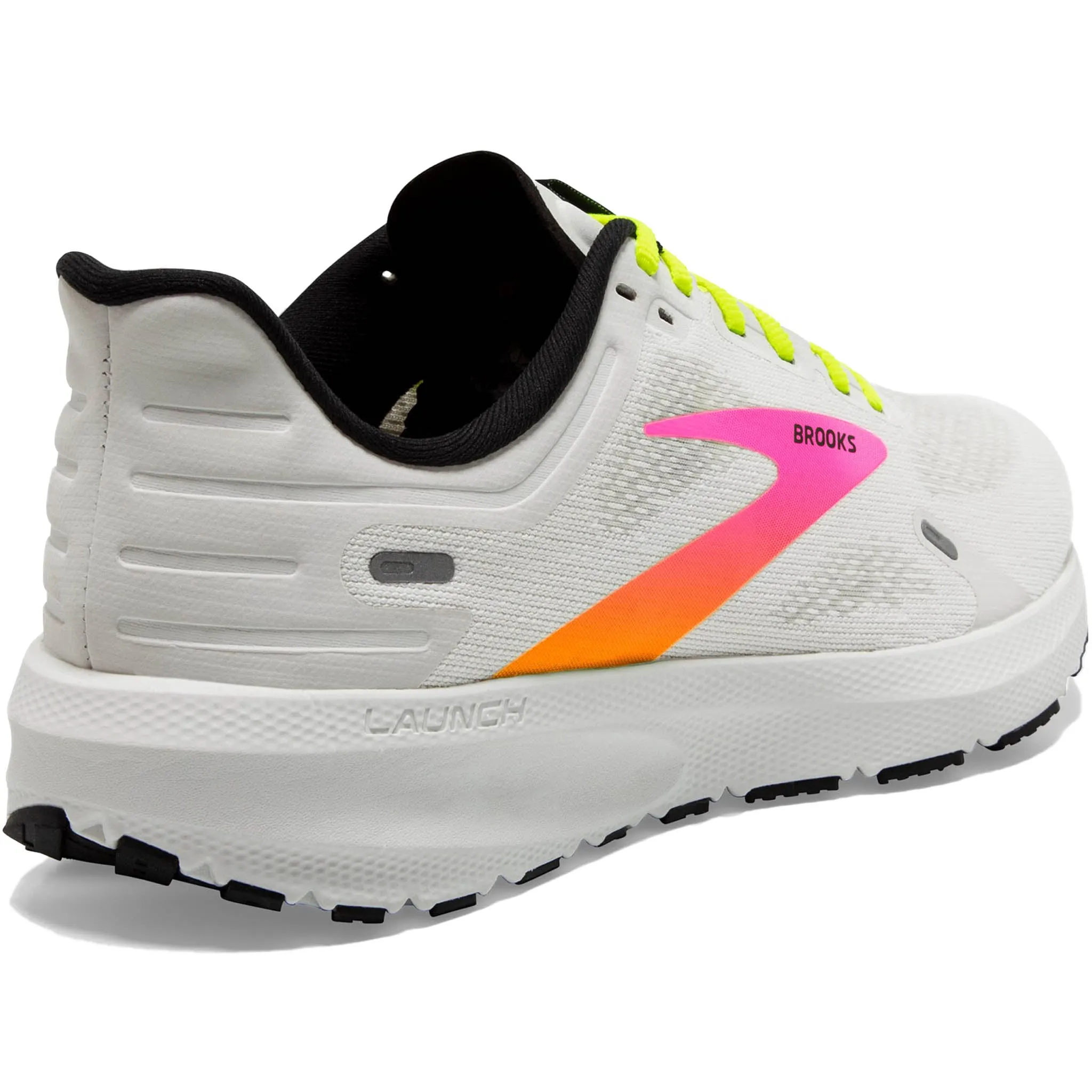 Brooks Women's 120373 148 Launch 9 White Pink Nightlife Speed Neutral Running Shoes