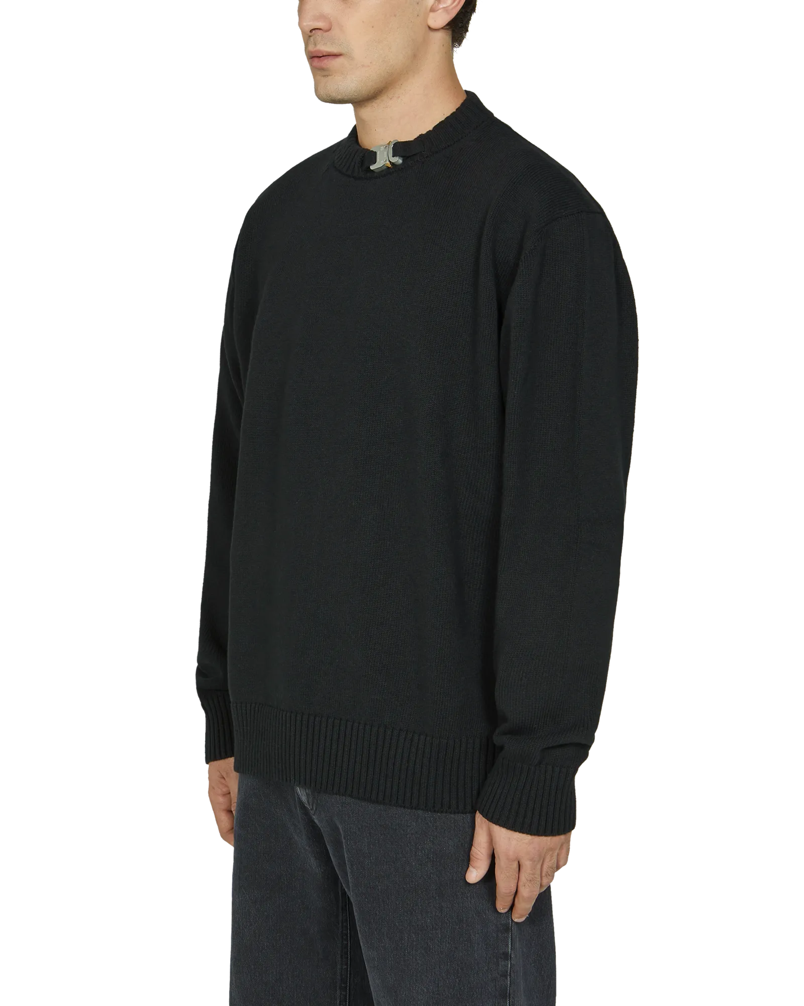 BUCKLE COLLAR CREWNECK