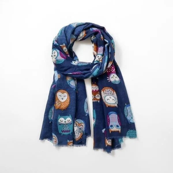 Butterfly Owl Print Scarf