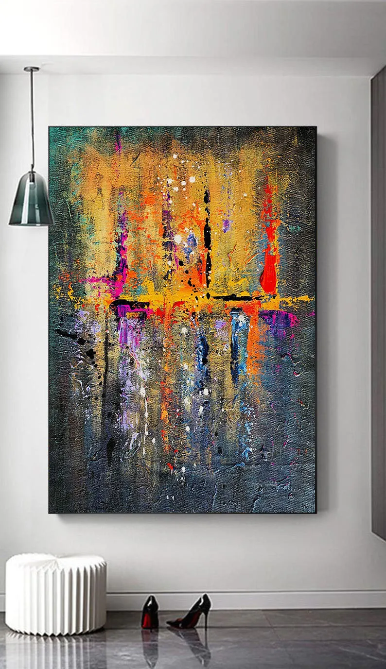 Buy Large Paintings Online Palette Knife Canvas Abstract Painting Bp014