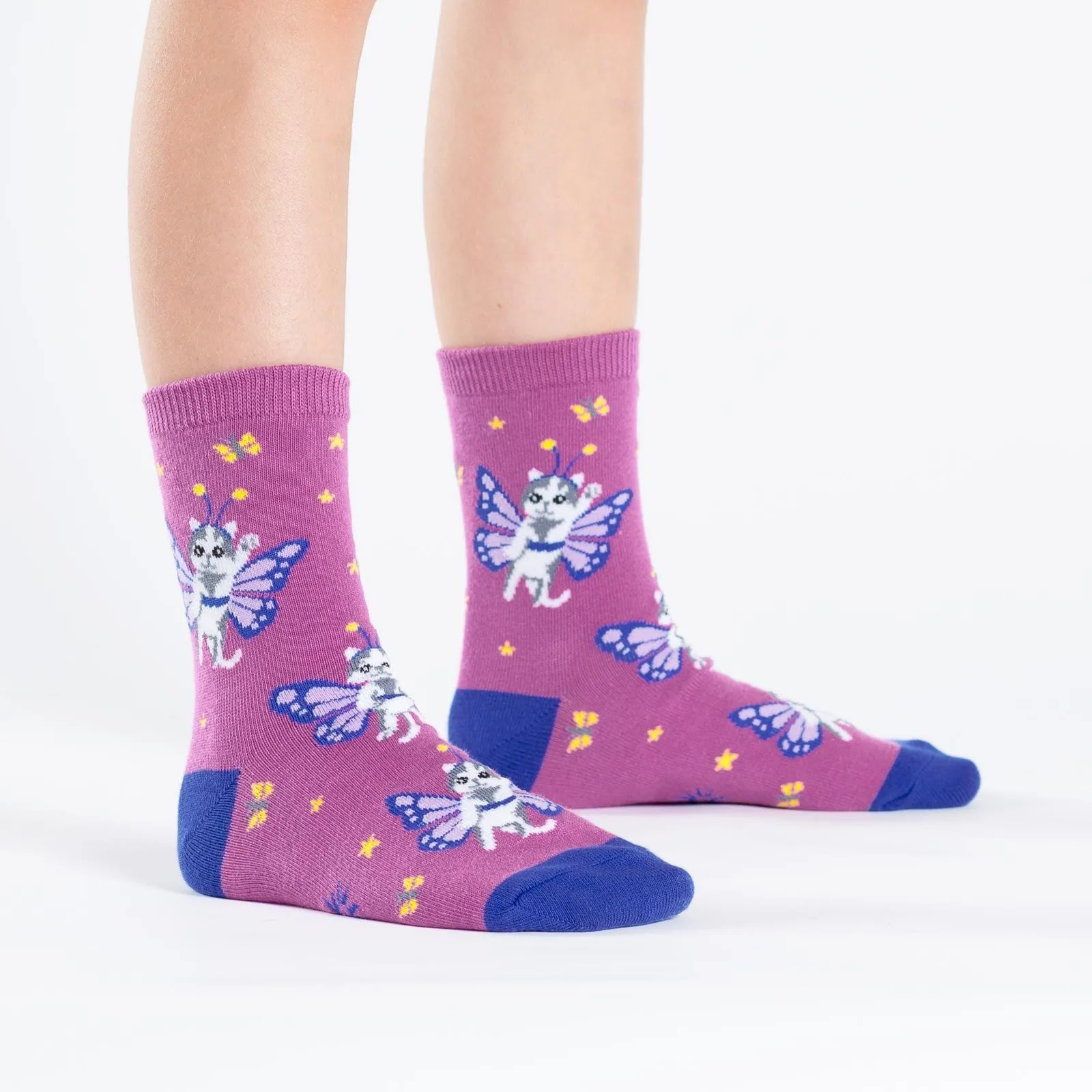 Catterfly Youth Crew Socks