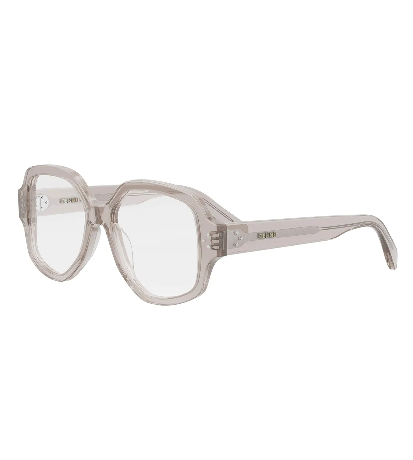 Celine Women's Milky Pink Geometric Optical Frame