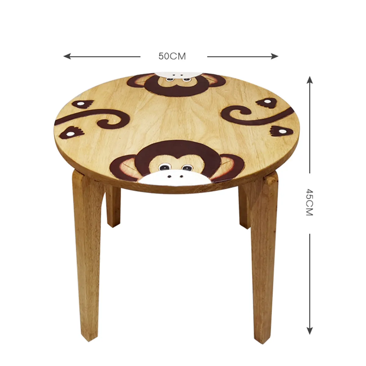 Childrens furniture Wooden Table   2 Chairs Set MONKEY Design Carved Timber Children Furniture