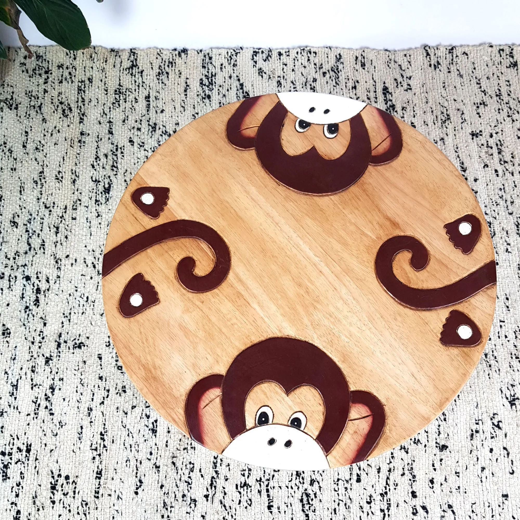 Children's Table Wooden Monkey Theme-Hand made using quality wood (table only included)