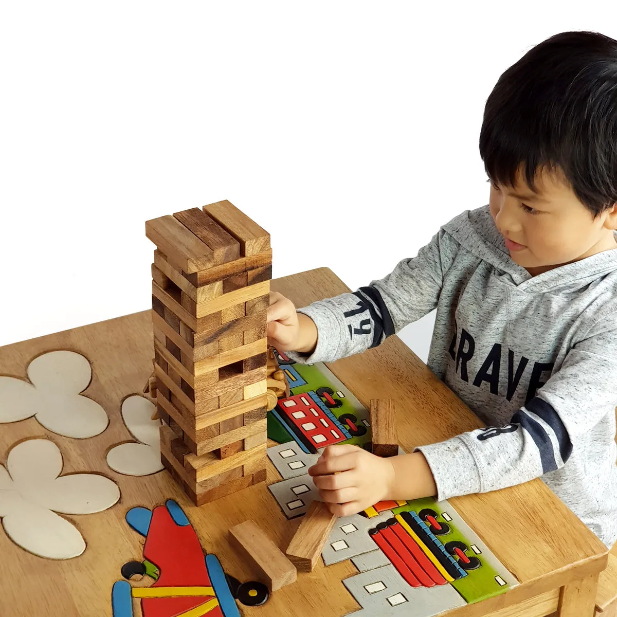 Children's wooden furniture table and chair set - Airplane Design