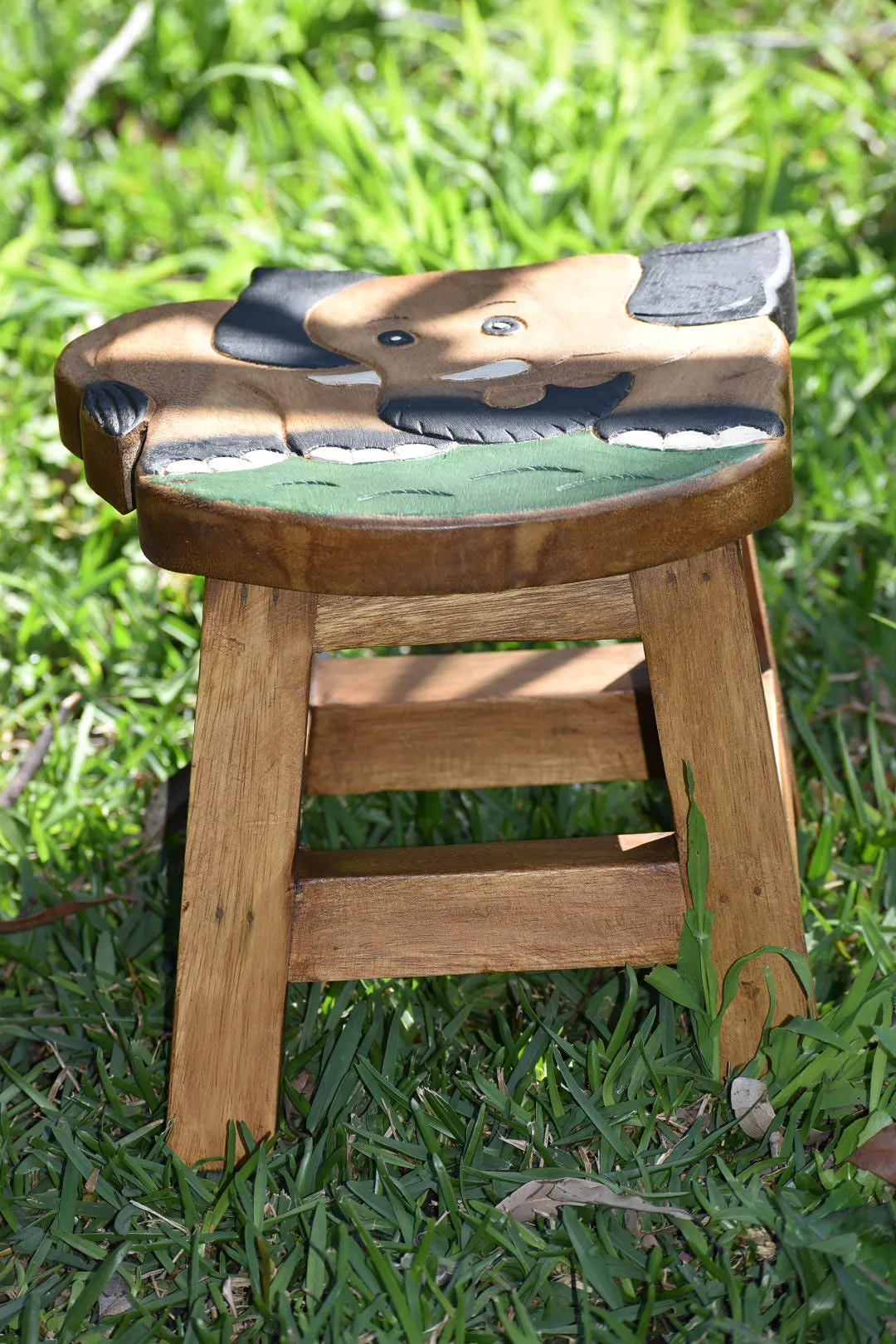 Children's Wooden Stool ELEPHANT Themed Chair Toddlers Step sitting Stool_V2.