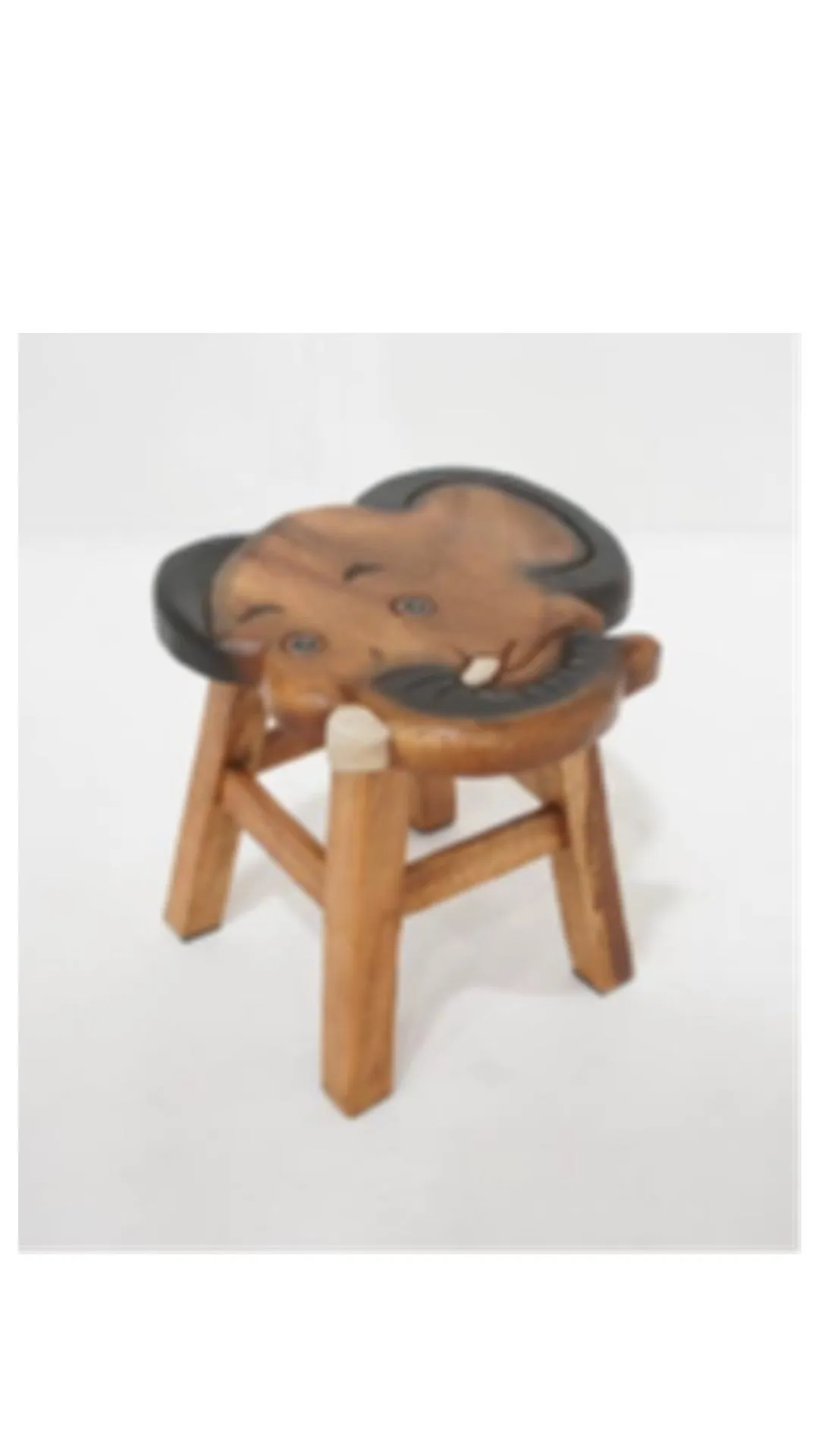 Children's Wooden Stool ELEPHANT Themed Chair Toddlers Step sitting Stool_V2.