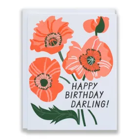 Colorful Poppy Birthday Card