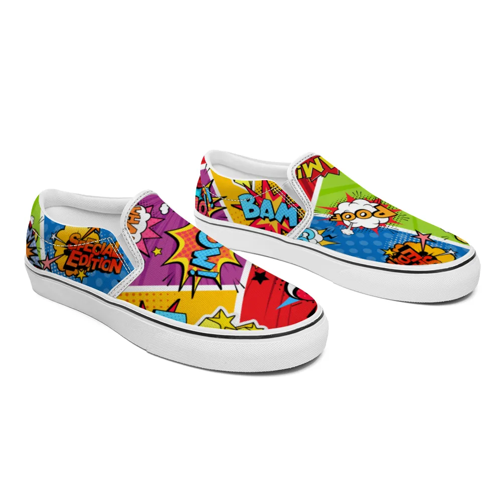 Comic Book Geek Collection - Unisex Slip-On Canvas Sneakers