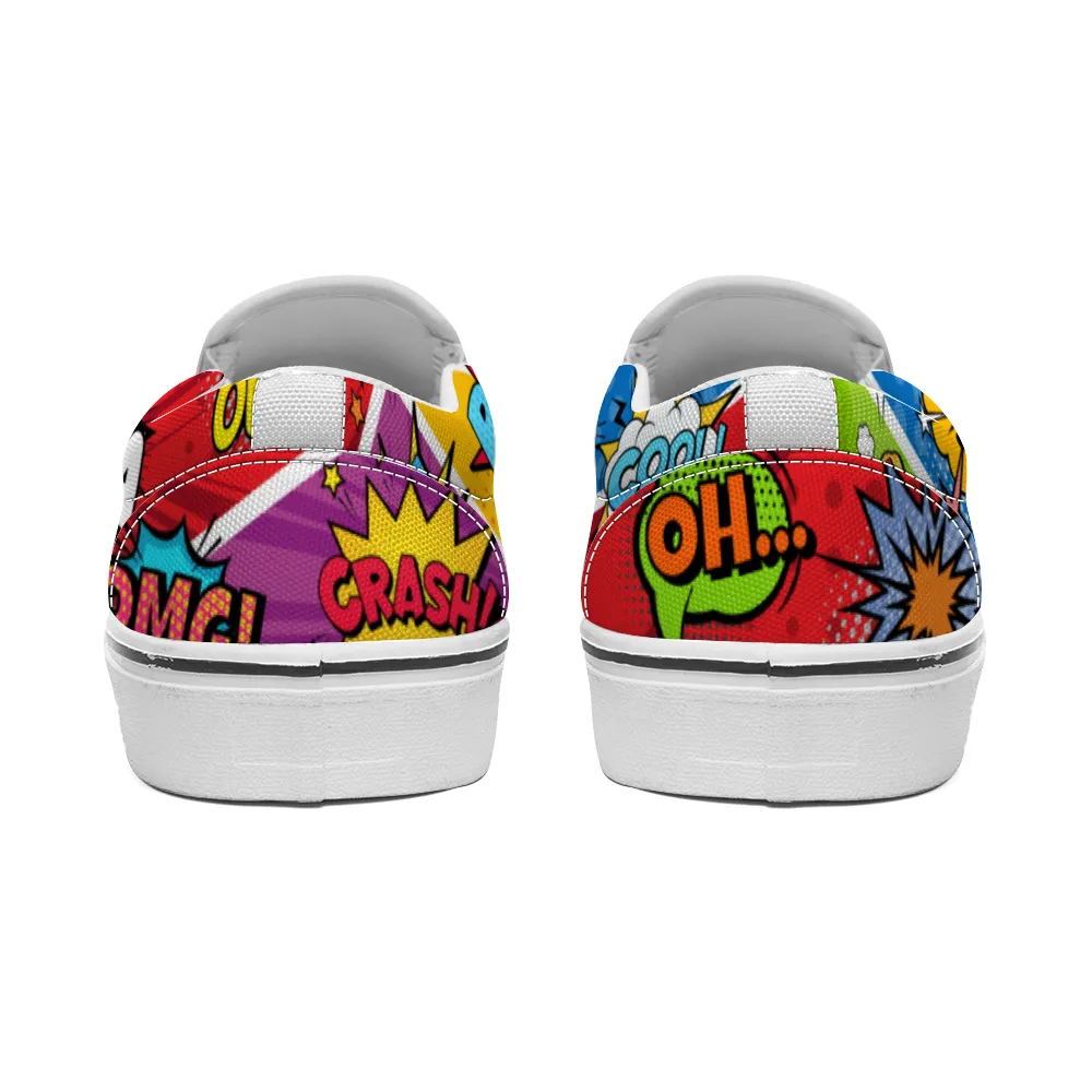 Comic Book Geek Collection - Unisex Slip-On Canvas Sneakers