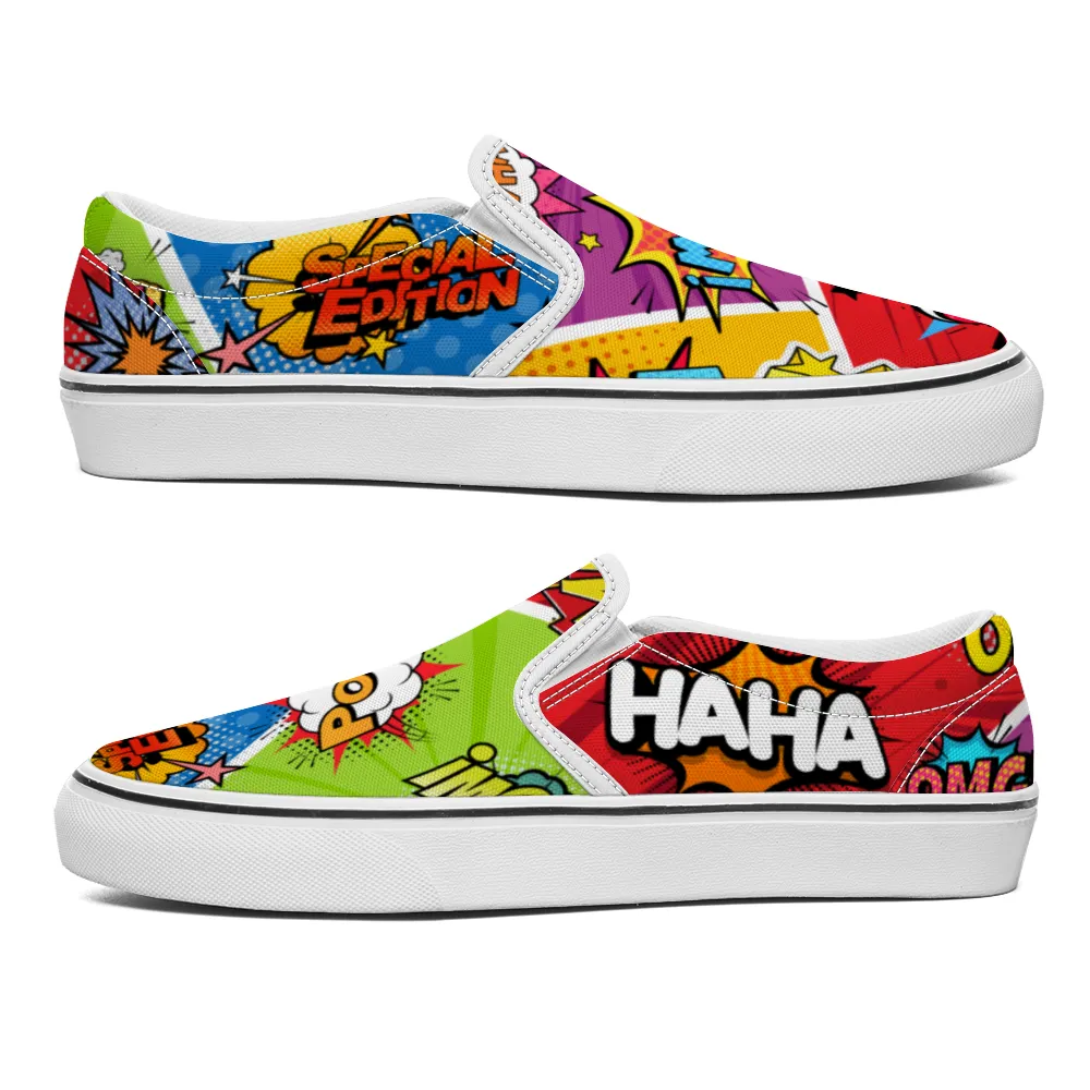 Comic Book Geek Collection - Unisex Slip-On Canvas Sneakers