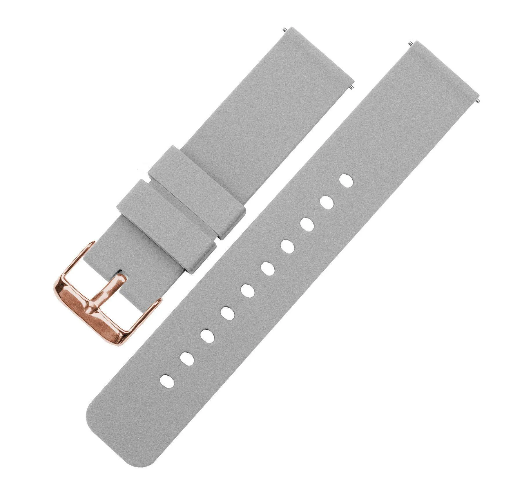 Cool Grey Quick Release Silicone Rubber Watch Band (20mm, 22mm SALE)