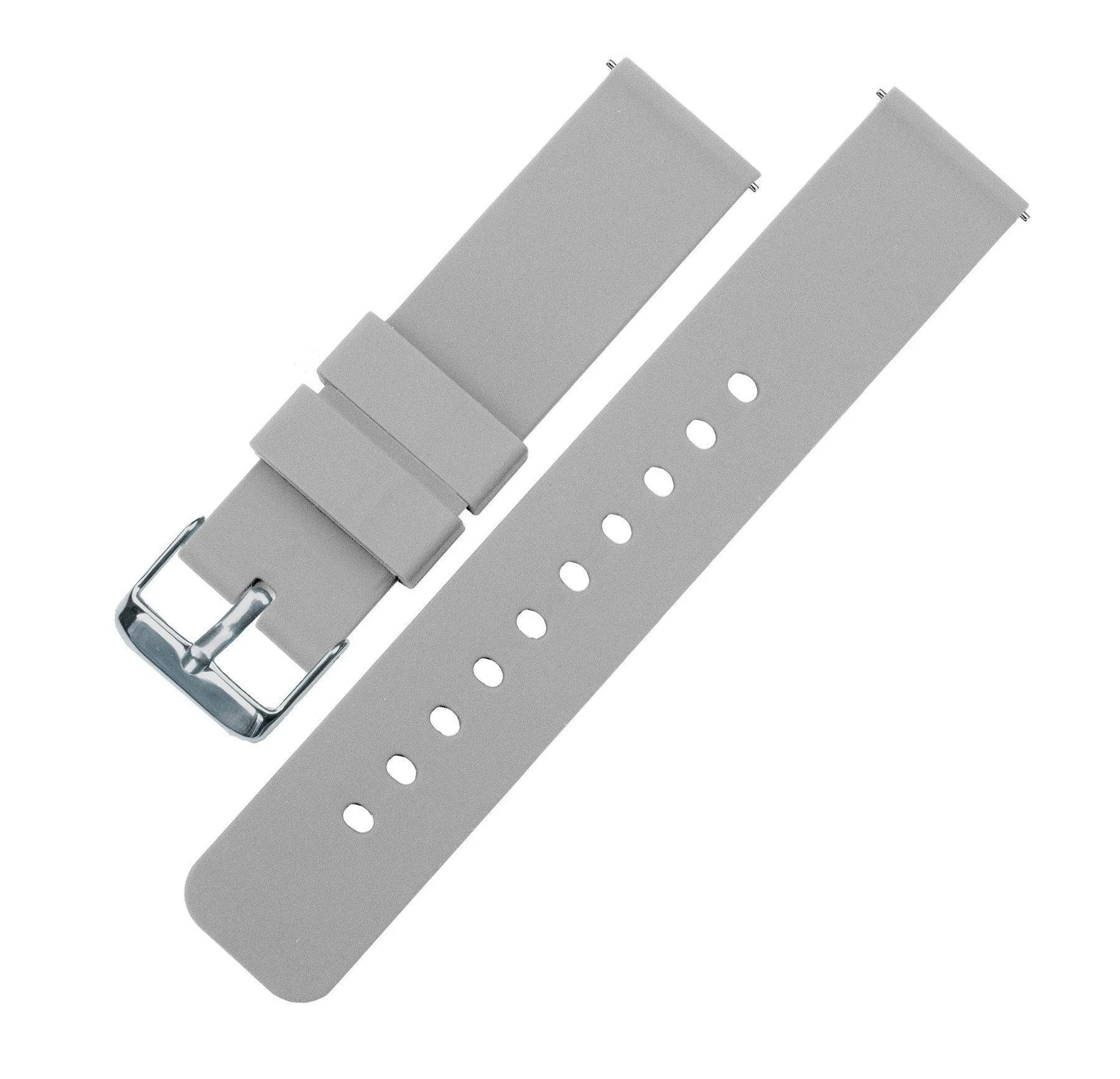 Cool Grey Quick Release Silicone Rubber Watch Band (20mm, 22mm SALE)