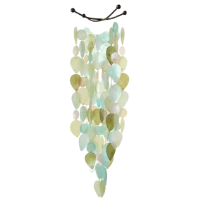 Cool Tones Leaf Capiz Wind Chime