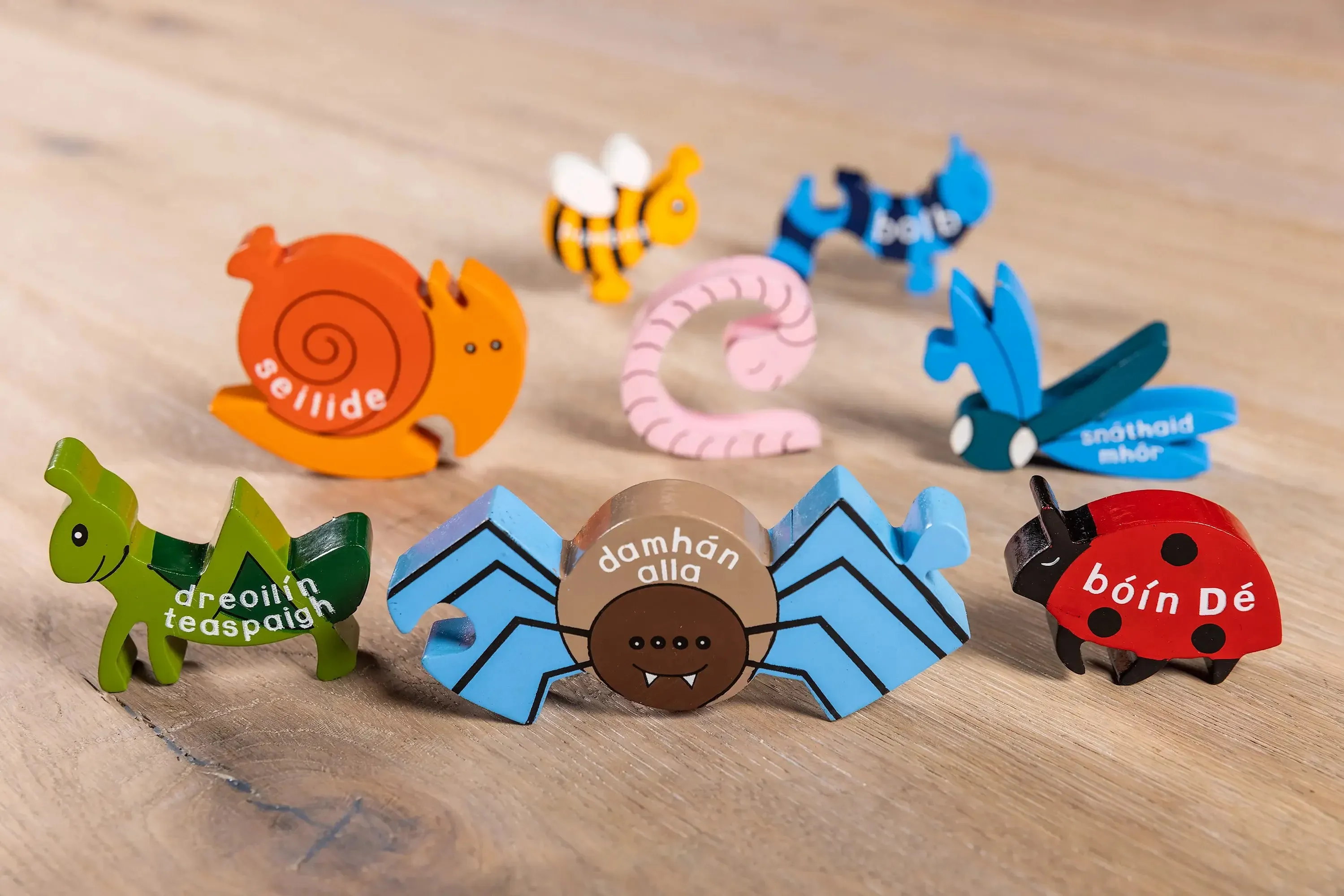 Creepy Crawlies Jigsaw Puzzle in Irish (As Gaeilge)