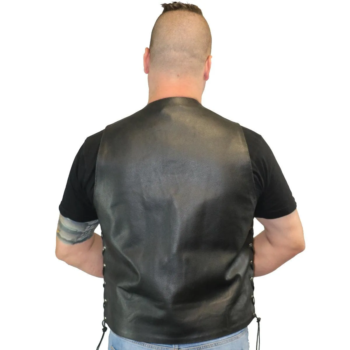 Daniel Smart Buffalo Nickel Head Snaps Vest with Side Lace