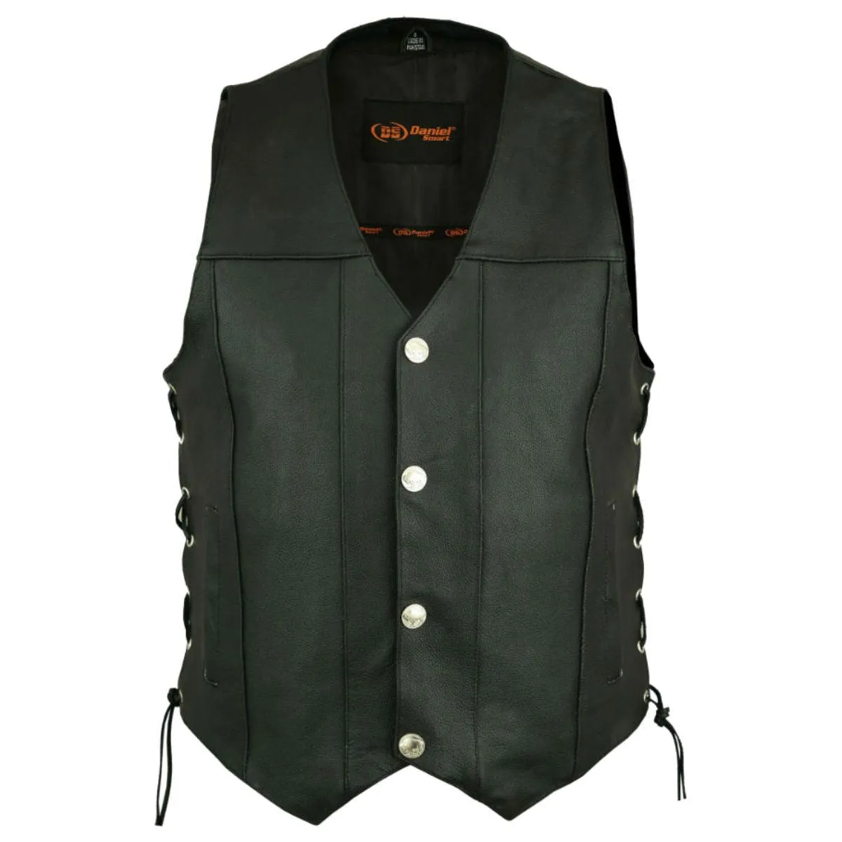 Daniel Smart Buffalo Nickel Head Snaps Vest with Side Lace